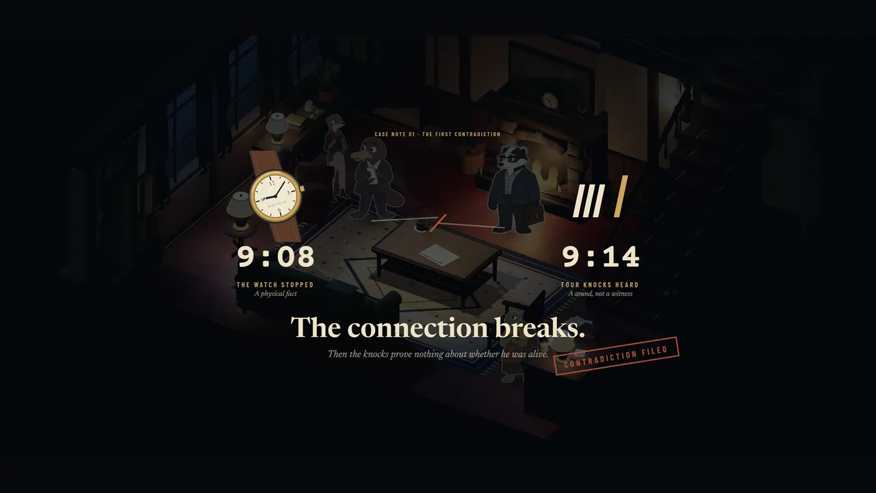 The realisation screen: 9:08 against 9:14, the connection breaks