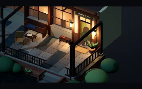 The rebuilt veranda